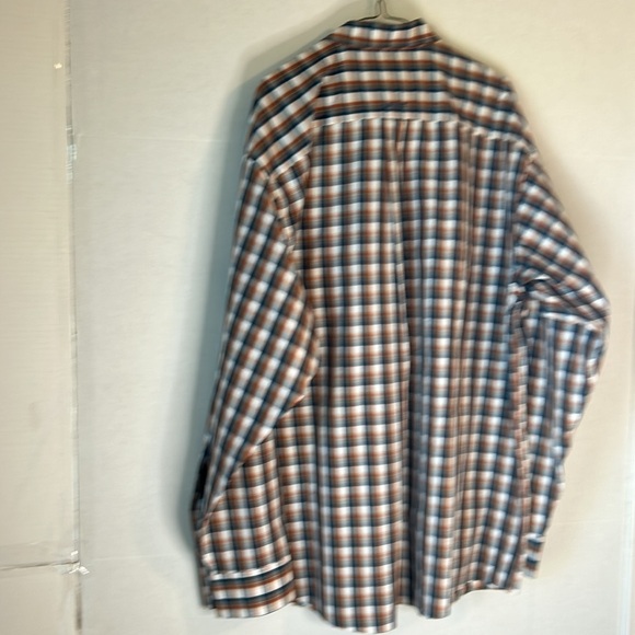 Ariat Scout Wrinkle Free Button-up Brown Plaid Western Cowboy Shirt. Size XXL - Picture 3 of 12